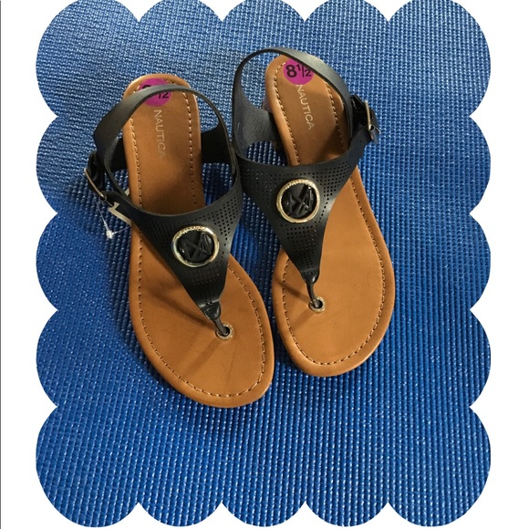 Nautica Shoes - New Náutica Leather Navy Blue Sandals